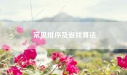 常见排序及查找算法