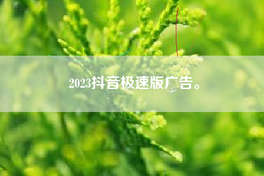 2023抖音极速版广告。