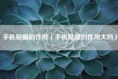 手机贴膜的作用（手机贴膜的作用大吗）